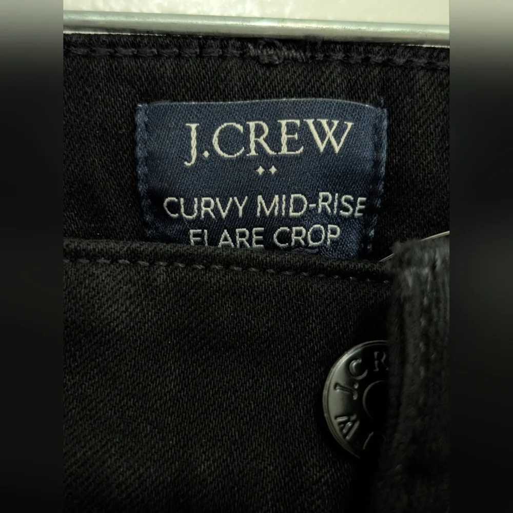 J.Crew Curvy Wide Leg Crop Jeans 29T Black Mid- Rise All-Day Stretch NWT Classic - Picture 7 of 10